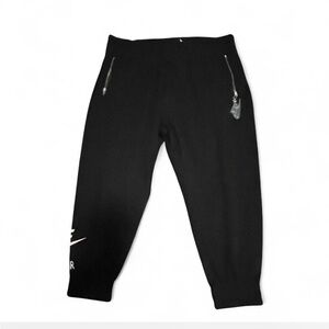 New Black Women’s 1X Nike Air Joggers with Zipper Pockets And Logo Design